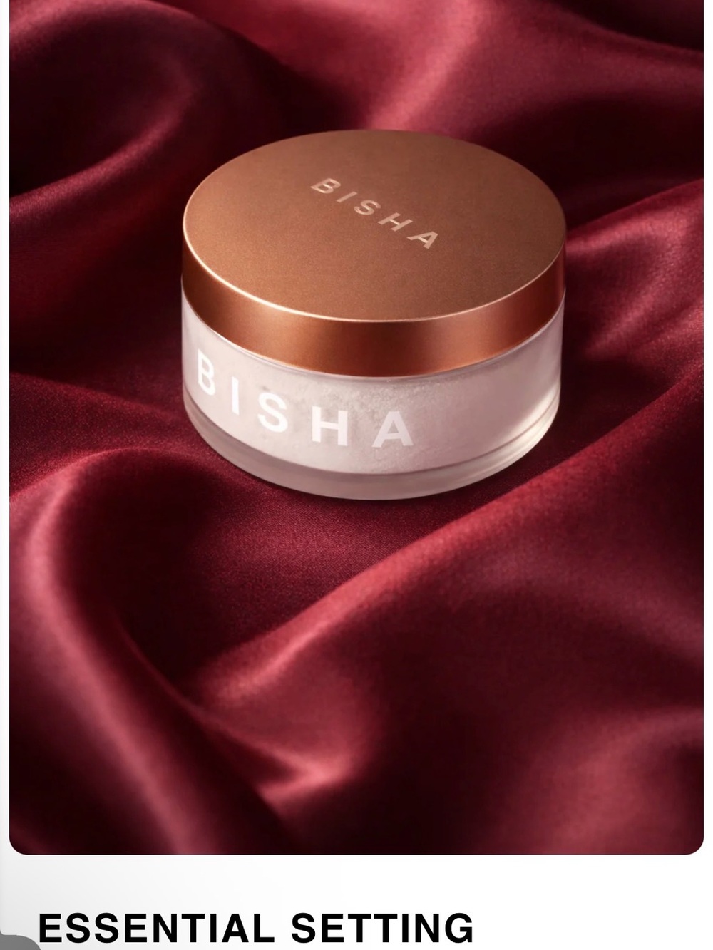 ISH Essential Setting Powder — Rose Gold Lid, Translucent Jar